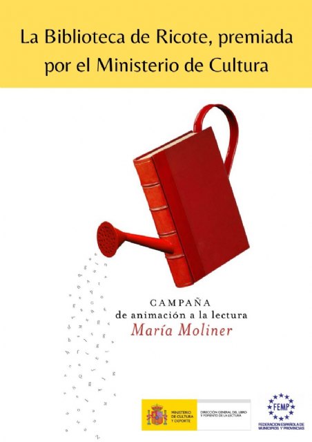 La Biblioteca, premiada en la campaña nacional de animación a la lectura