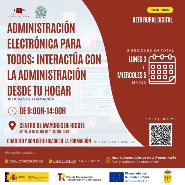 Cuso de informática gratuito en Ricote