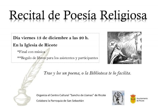 Recital de poesía religiosa en Ricote