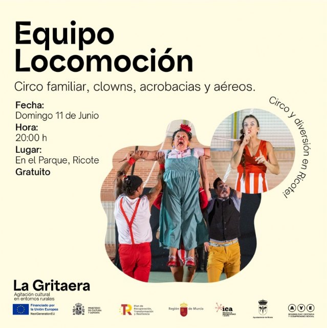 Equipo Locomoción:Circo familliar, clows, acrobacias y aéreos