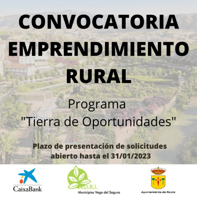 Abierto el plazo de presentación de Proyectos de Emprendimiento Rural