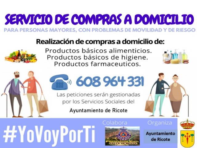 Servicio de compras a domicilio en Ricote