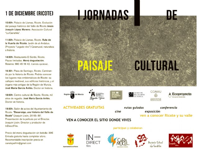 I Jornadas de Paisaje Cultural. Murcia 2018